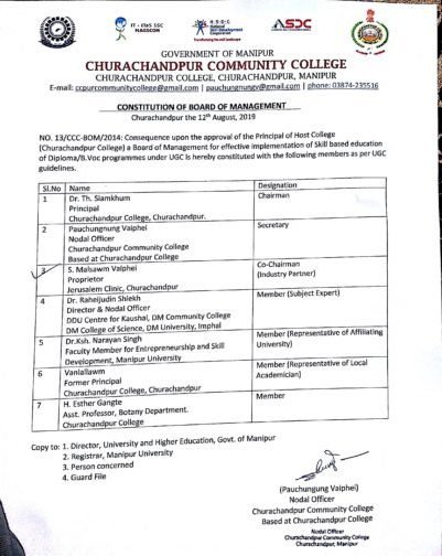 You are currently viewing Date 12th Aug 19 | Churachandpur Community College and industry partner Jerusalem Clinic Introducing B.Voc Course In Churachandpur Community College at Churachandpur